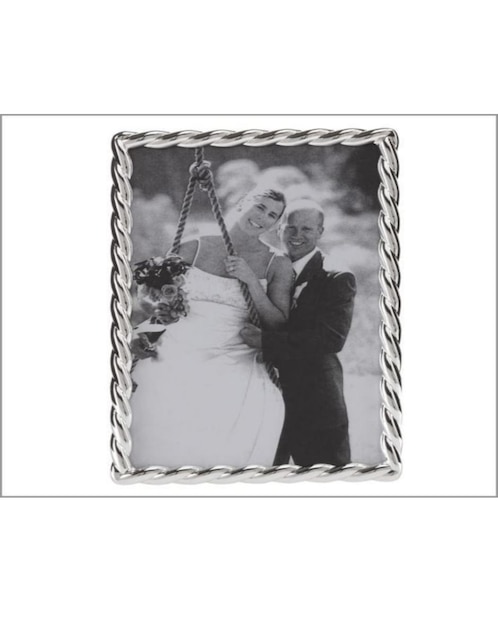Portarretrato Silver Rope para 1 foto