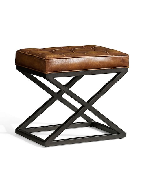 Taburete Kirkham de piel