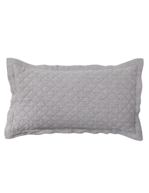 FUNDA ALMOHADA FLX LN DIAMON, KS, GRIS
