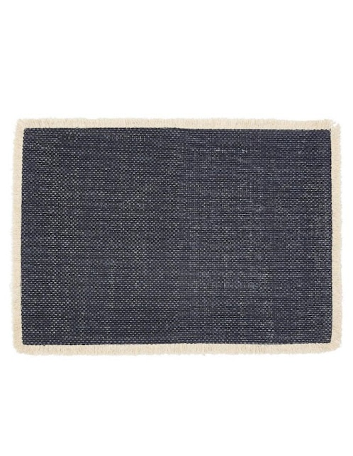 Mantel individual rectangular de algodón Mason