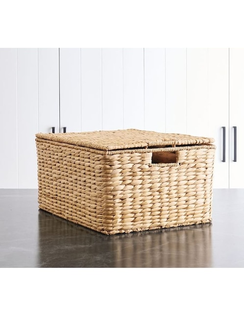 Imagen de producto Canasta con forma rectangular Seagrass Lidded de fibras naturales
