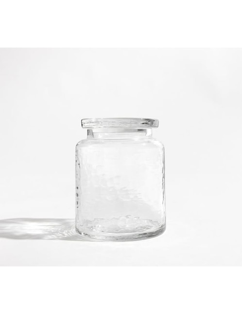 Frasco Hammered Glass Canister de vidrio