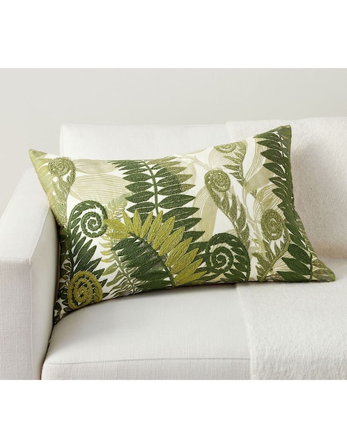 Funda cojín Fern Botanical Embroidered