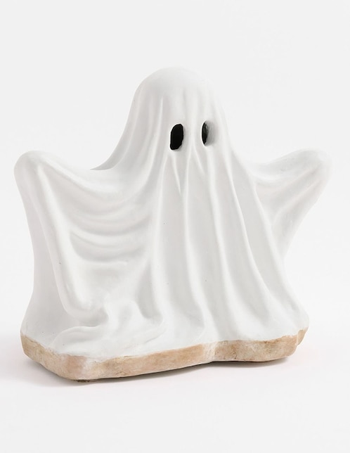 Figura decorativa de fantasma Pottery Barn Ghost de arcilla