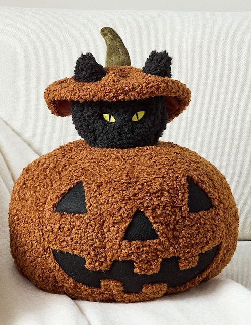 Cojín decorativo de Halloween Peek a Boo Cat