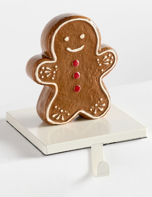 POTTERY BARN Sujeta bota navideña forma galleta de jengibre