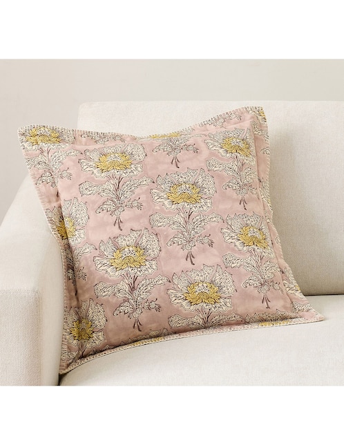 FUNDA COJÍN PB FLORA, 45 X 45 CM, ROSA