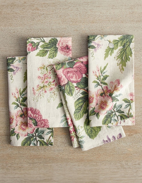 Set servilleta Garden Floral de algodón 4 piezas