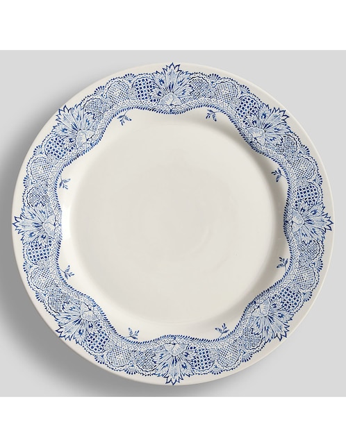 POTTERY BARN Plato base Bunny de cerámica 4 piezas