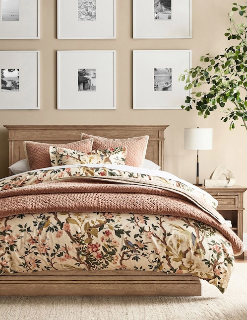 POTTERY BARN Cama Livingston de madera king size