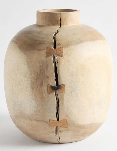 Florero Pb Butterfly Joint de madera