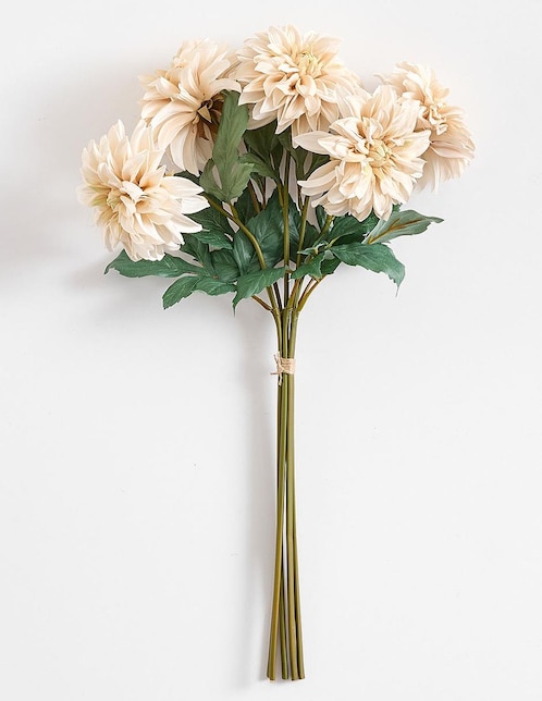 Ramo de Dalia Blanca decorativos Faux Bundle