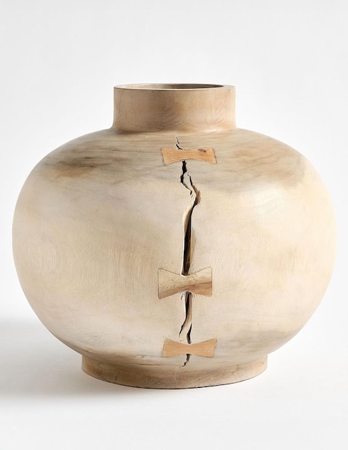 Florero Pb Butterfly Joint de madera