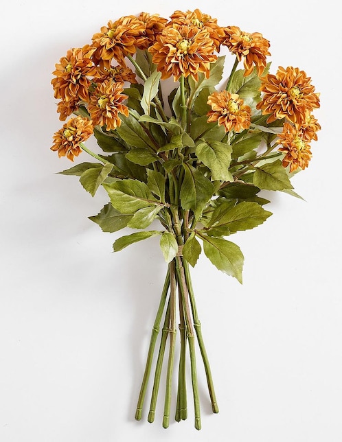 Ramo Dalia Amarilla decorativo Faux Bundle