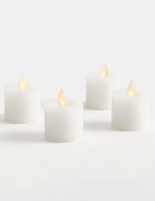 Set vela taper decorativa Premium Flickering 4 piezas