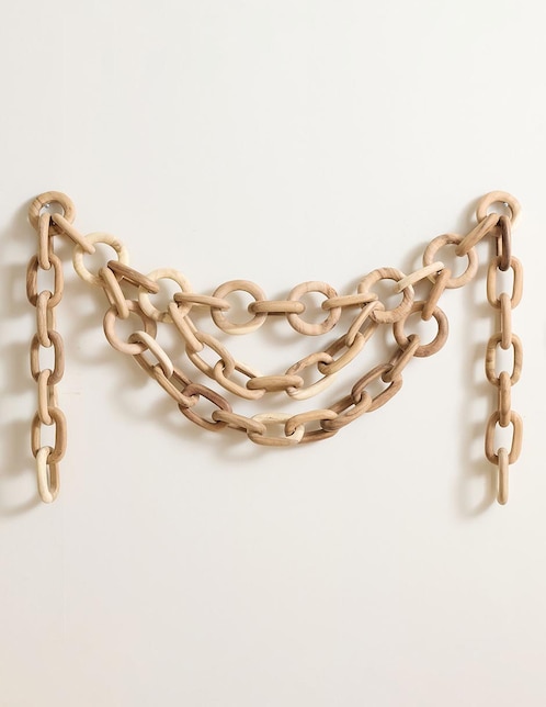 Arte para pared Wooden Chain de madera