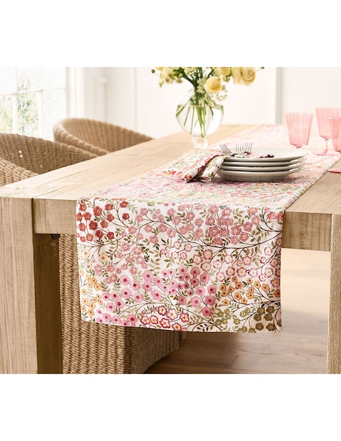 CAMINO MESA PB FLO, 274 X 46 CM, ROSA