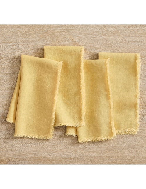 SET SERVILLETA PB FRAYED LIN, AMARILLO