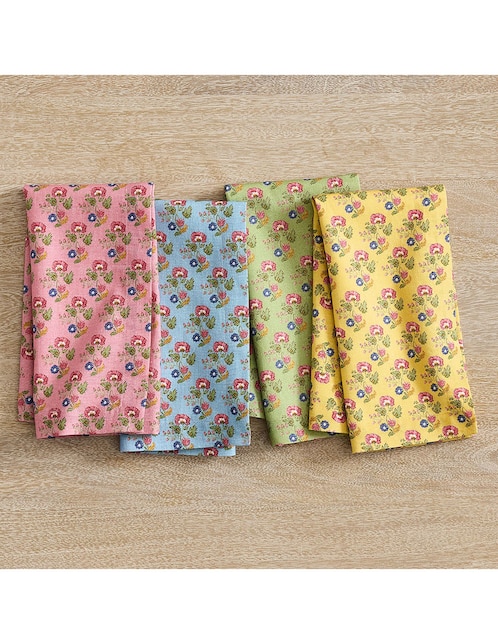 Set servilleta Botanical Bunny de algodón 4 piezas