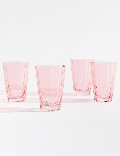 Vaso largo Fluted Drinkwar de vidrio
