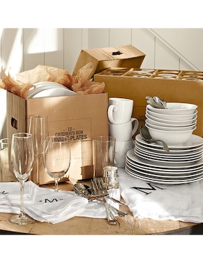 Plato trinche Caterers's Box de porcelana