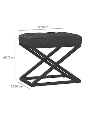 Taburete Kirkham de piel