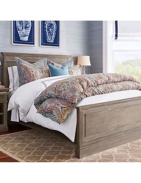 Cama Livingston de madera queen size