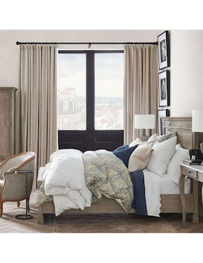 Cama Livingston de madera queen size