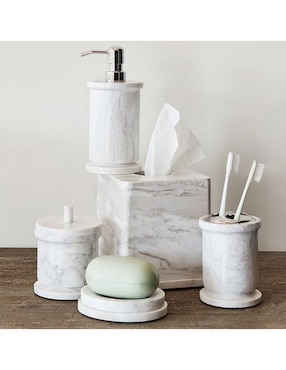 Porta cepillo de dientes Marble 4 compartimentos