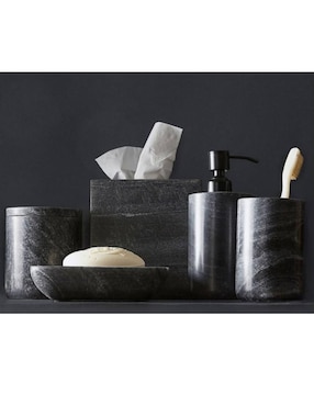 Charola multiusos Black Marble de mármol