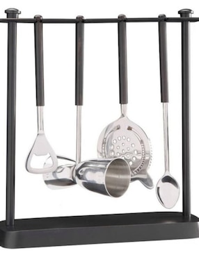 Set bar Bleecker de acero inoxidable