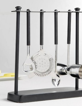 Set bar Bleecker de acero inoxidable