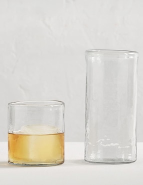 Vaso doble old fashion Hammered de vidrio