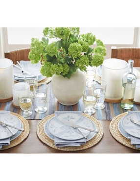 Plato ensalada Chambray Tile de gres 4 piezas