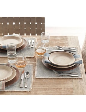 Plato trinche Larkin de gres 4 piezas