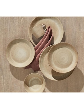 Plato trinche Larkin de gres 4 piezas