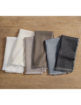 Set servilleta Frayed Oversized de lino 4 piezas