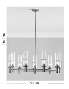 Candelabro de mezcla de materiales Essex