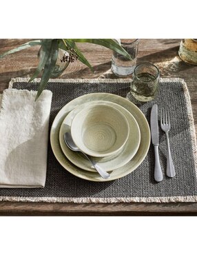 Set servilleta Frayed Oversized de lino 4 piezas