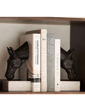 Sujetalibro Bronze Horse & Marble