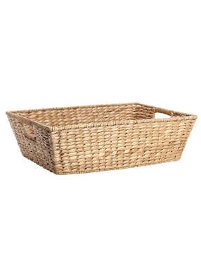 Canasta con forma rectangular Pottery Barn Seagrass de fibras naturales