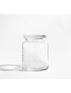 Frasco Hammered Glass Canister De Vidrio