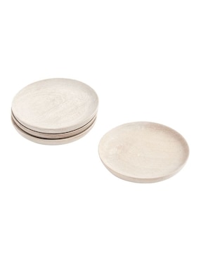 Set De Portavasos Chateau Wood Coasters De Madera 4 Piezas