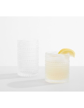 Vaso high ball Jupiter Hobnail de vidrio