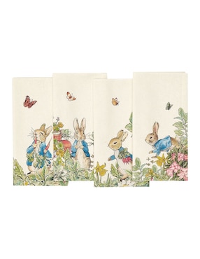 Set De Servilletas Garden Assorted Peter Rabbit De Algodón 4 Piezas