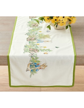 Camino De Mesa De Lino Garden Cotton Peter Rabbit