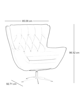 Sillón Wells de piel