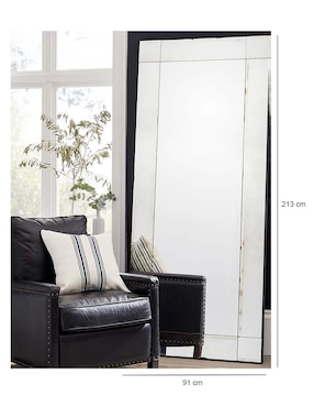 Espejo rectangular Tribeca Antiqued