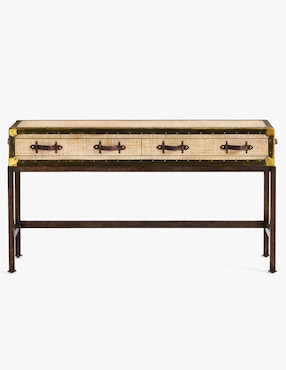 Consola Ludlow de madera caoba