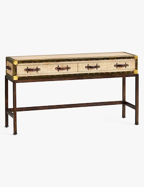Consola Ludlow de madera caoba